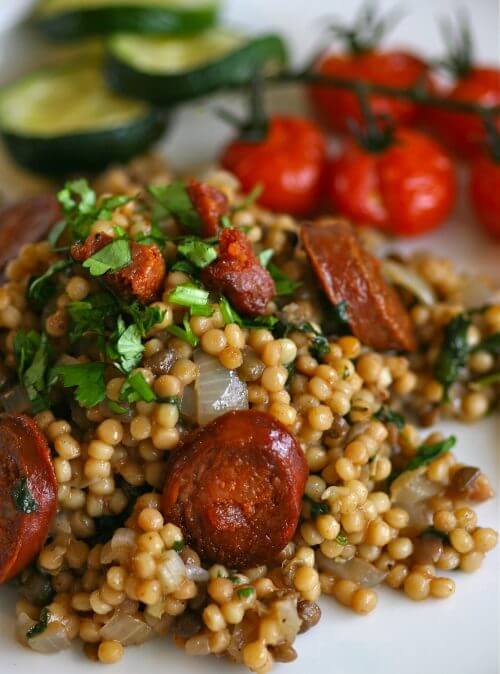 Spiced Pearl Couscous & Chorizo