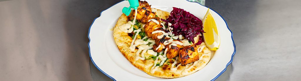 Chicken Shawarma Kebabs with Green Chilli Butter